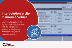 Interpolation in life insurance values